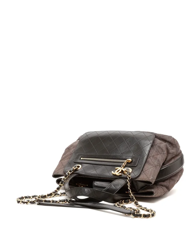 Chanel Stitching Denim CC Tote Bag in Denim from A Retro Tale, photo 4 of 11