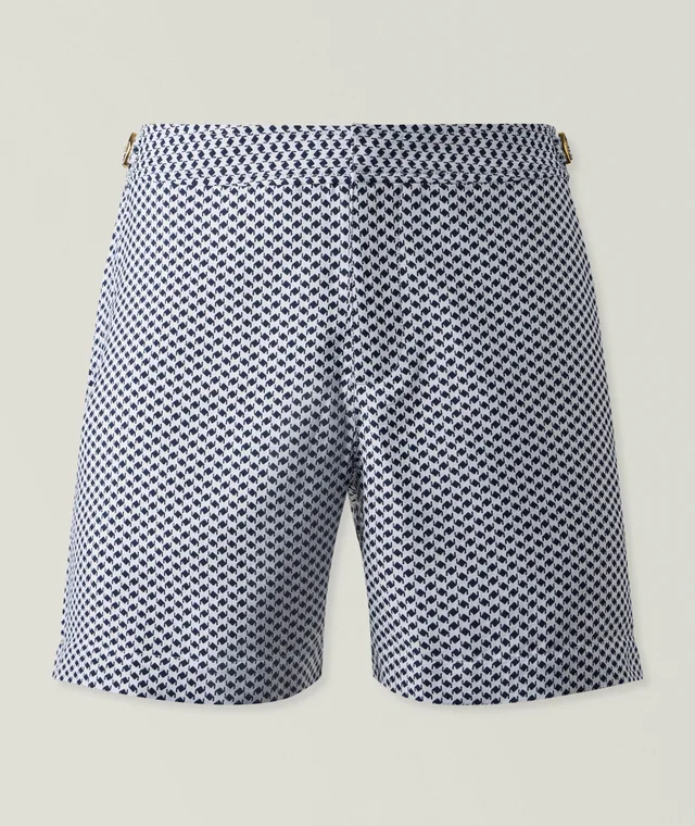 Bulldog Jacquard Modula Swim Shorts in Blue, image 1 of 1 from Harry Rosen