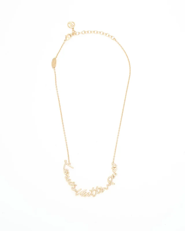 Louis Vuitton Script Necklace from A Retro Tale, photo 2 of 4