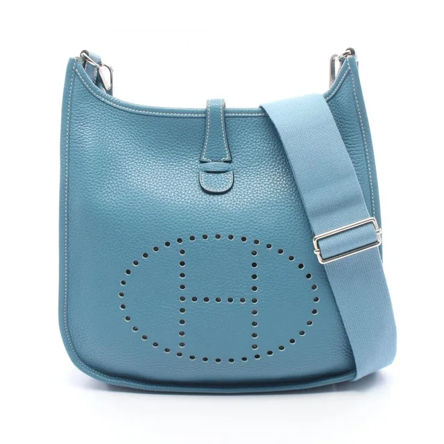 Hermès Shoulder Bag Evelyne 3 Trois PM Blue Jean Leather in Blue Leather from The Reluxe