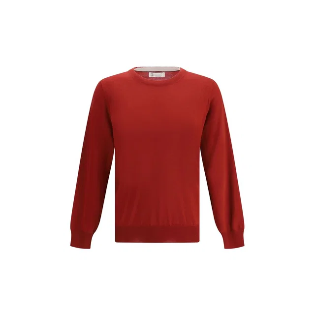 Brunello Cucinelli Red Wool Oves Aries Sweatshirt in Red Wool from HEWI