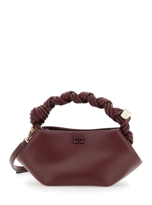GANNI Bou Mini Top Handle Bag — Red Recycled Leather in Red Leather from HEWI
