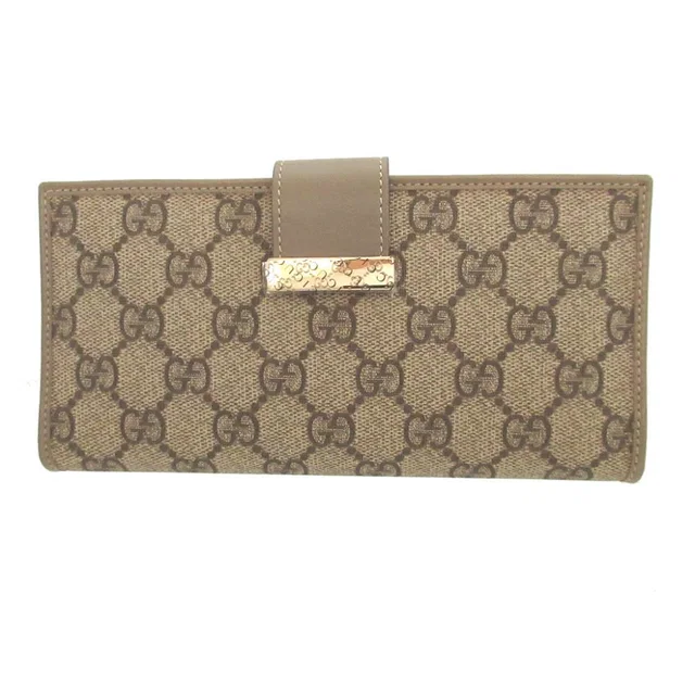 Gucci GG Supreme Leather Gray Bifold Wallet in Grey Leather from The Reluxe