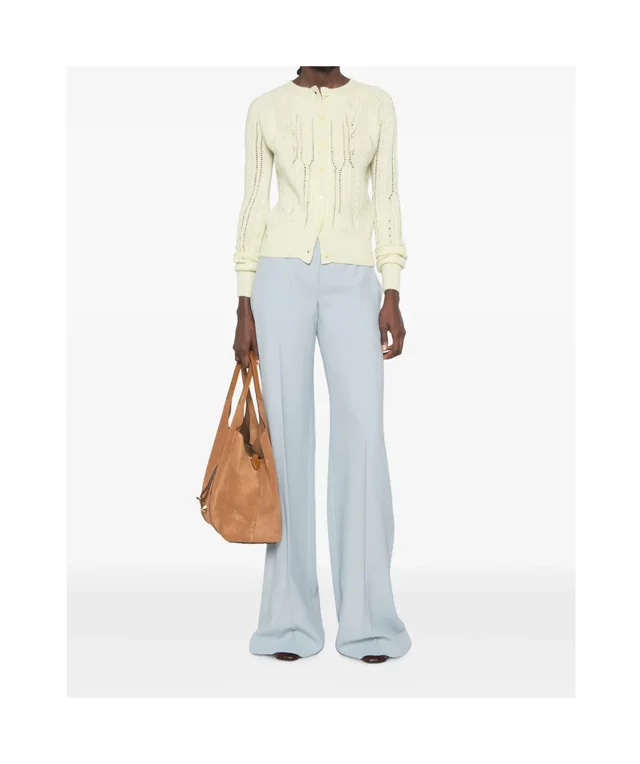 Ermanno Scervino cable-knit pointelle-detail cardigan, photo 5 of 5 from SENSER