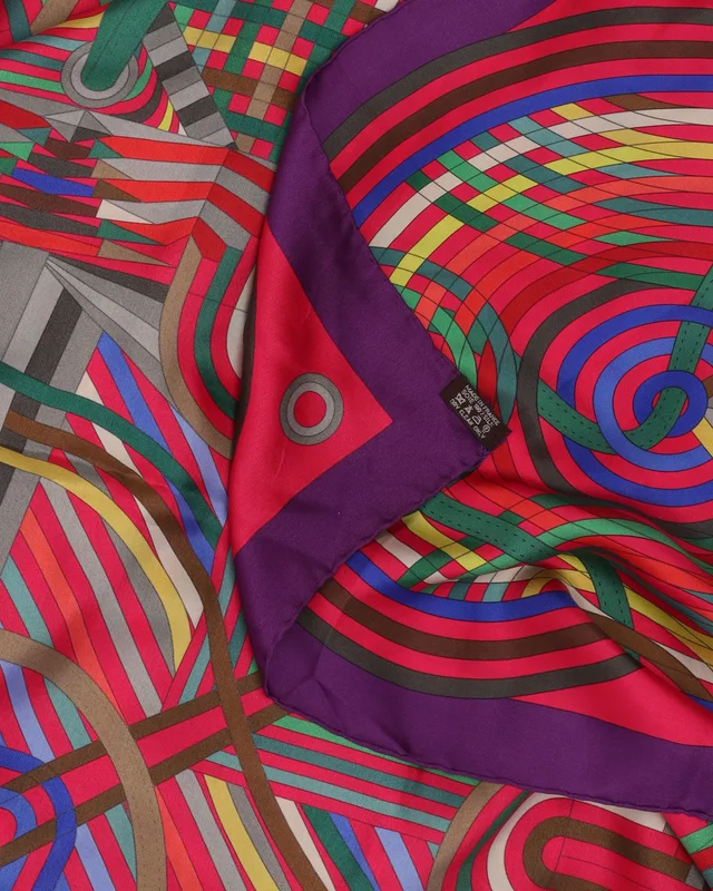 Hermès Carré 140 La Fabrique Des Rubans Silk Scarf in Silk from A Retro Tale, photo 3 of 3