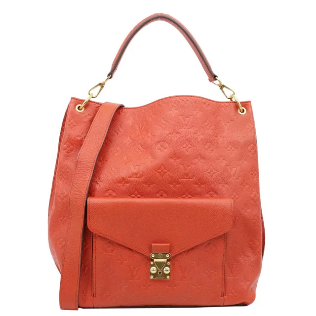 Louis Vuitton Metis Hobo Monogram Empreinte Shoulder Bag Red in Red Leather from Dallas Designer Handbags