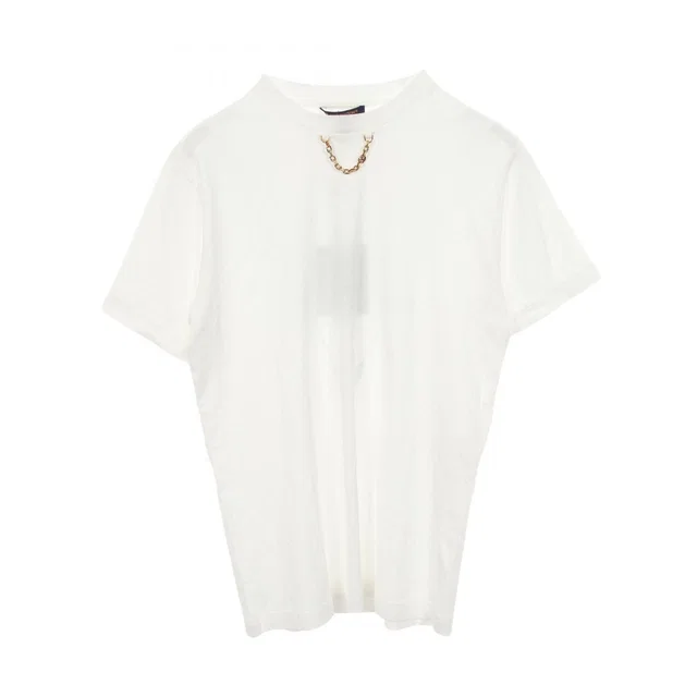Louis Vuitton Short Sleeve T-Shirt Chain Detail Cotton from The Reluxe