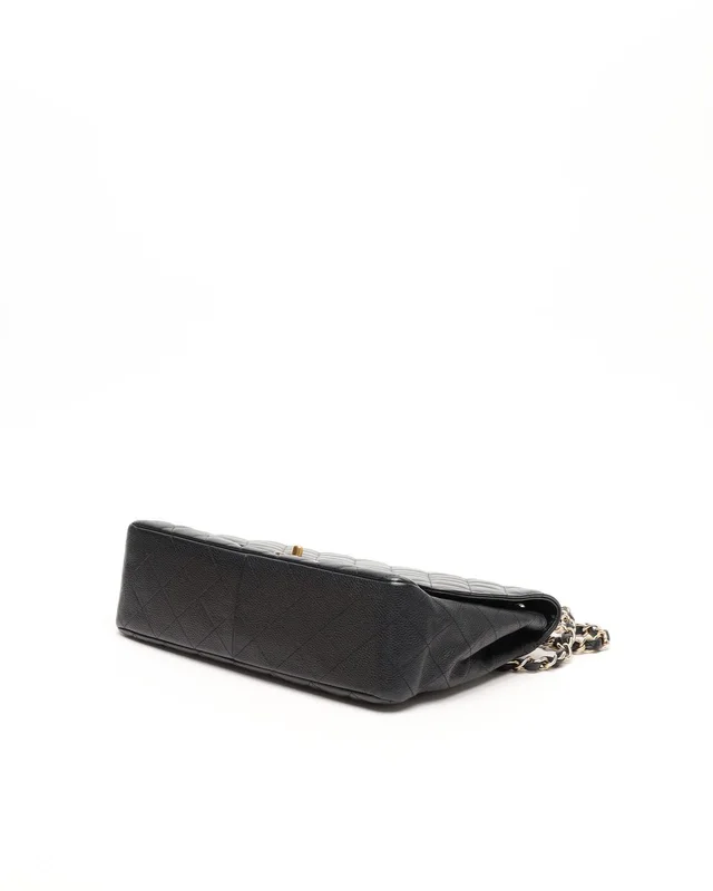 Chanel Classic Jumbo Caviar Single Flap Bag in Caviar leather from A Retro Tale, photo 4 of 12