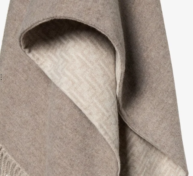 Fendi Dove grey FF Zucca wool and cashmere poncho, image 1 of 1 from SENSER