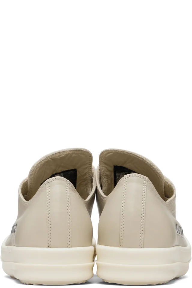 Rick Owens Beige Temple Extreme Low Sneakers, photo 2 of 5 from SSENSE