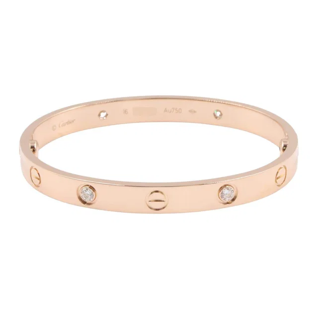 Cartier Love Au750 Diamond Bracelet Size 16 from LuxUness
