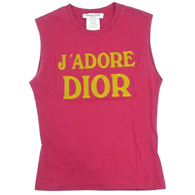 Dior 2002 Sleeveless Tank Top Pink #38 in Pink from AMORE Vintage Tokyo