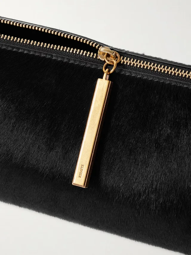 KHAITE Kye calf hair clutch - black - One Size in Black 100% Calf Leather, photo 4 of 5 from NET-A-PORTER (Canada)