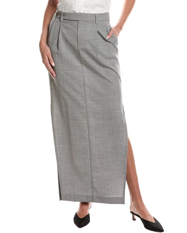Brunello Cucinelli Wool-Blend Maxi Skirt, image 1 of 1 from Gilt