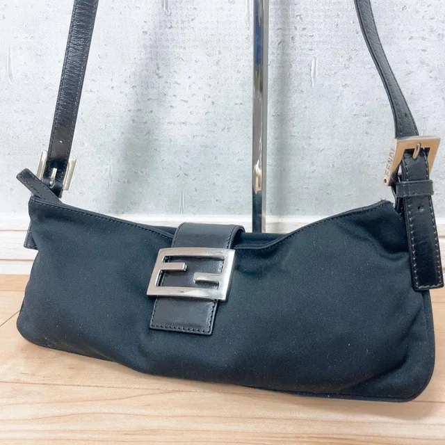 Fendi Mamma Bucket Shoulder Bag Nylon Black in Black Nylon from The Reluxe