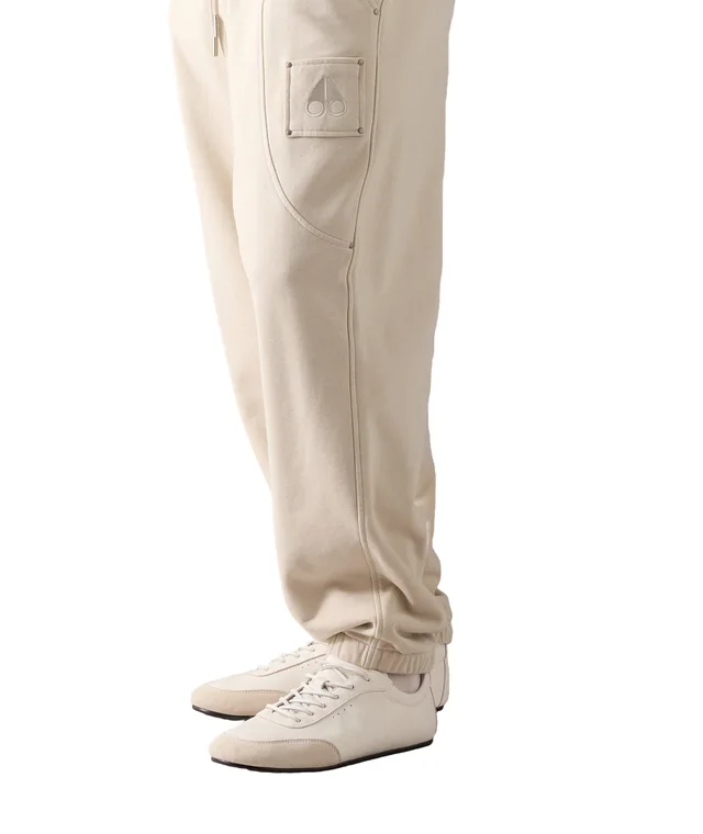 Moose Knuckles Downtown Cotton Joggers in Beige/Neutral Cotton & Cotton Blends, photo 3 of 8 from Harry Rosen