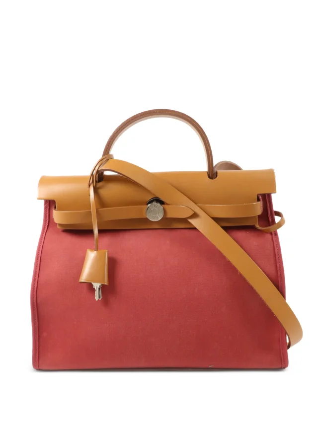Hermès Pre-Owned 2015 Herbag PM Handbag | Red | FARFETCH in Red Calfskin from Farfetch