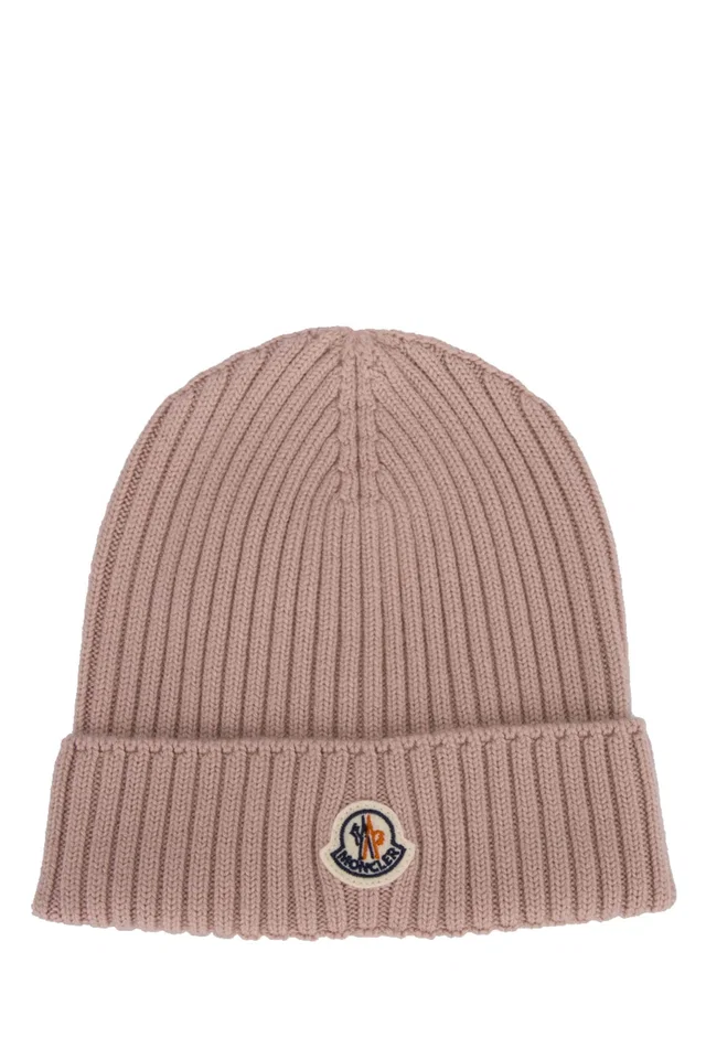 Moncler Ribbed Wool Winter Hat — Beige in Beige Wool from HEWI