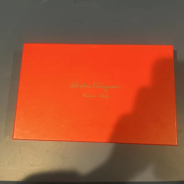 Ferragamo Men's Belt - Red/Orange in red|orange from Depop, photo 1 of 1