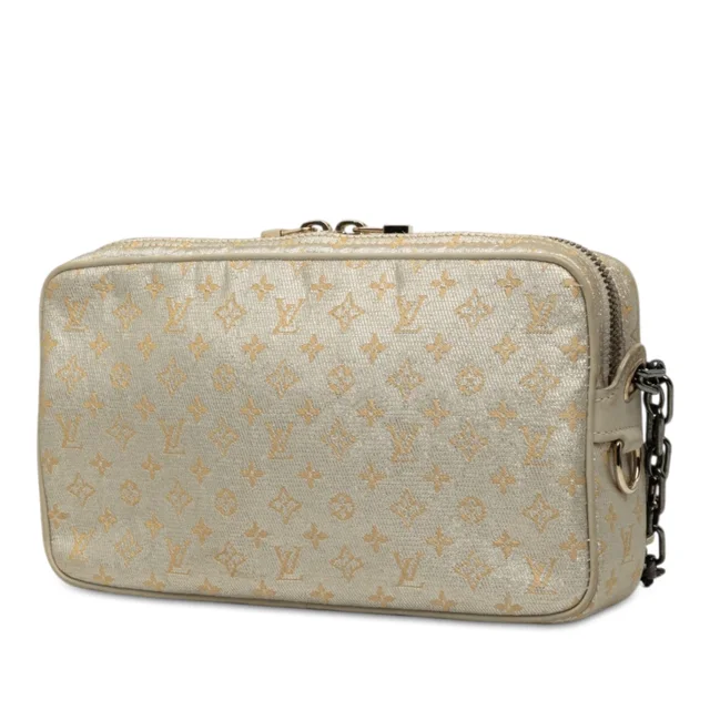 Silver Louis Vuitton Monogram Mini Lin Shine McKenna Shoulder Bag in Silver Canvas from Designer Revival, photo 2 of 2