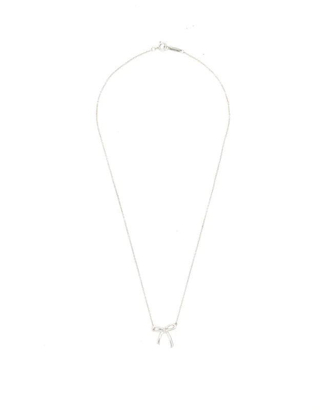 Tiffany & Co. Silver Bow Necklace in Silver from A Retro Tale, photo 2 of 2