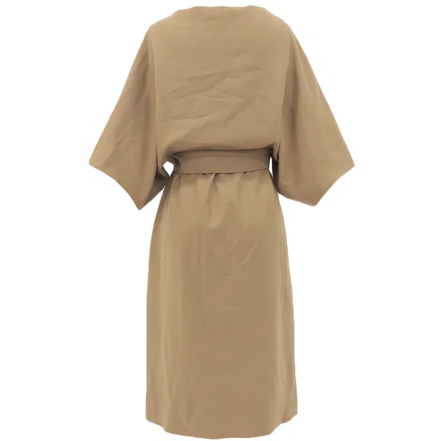 Gucci Silk Docking Dress #42 Brown in Brown Silk from VINTAGE QOO TOKYO