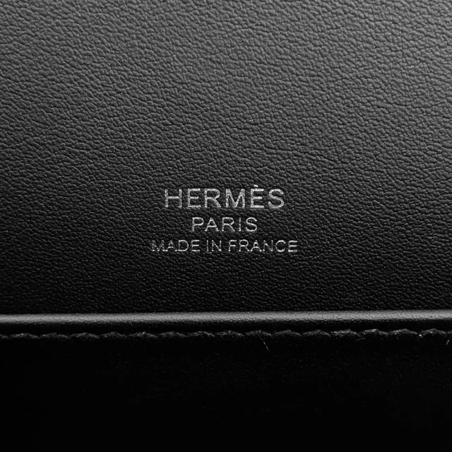 Hermès Geta Black Chevre Myzore Goatskin in Black Goatskin from GALLERY RARE, photo 16 of 17