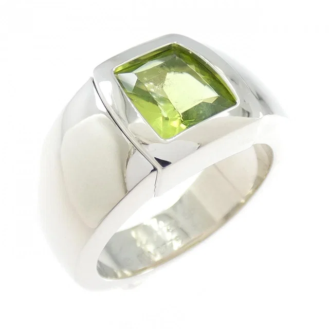 Cartier Ladonia 18K White Gold Peridot Ring Size 15 in White from LuxUness