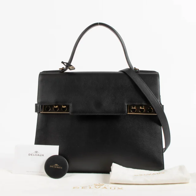 Delvaux Black Souple Calf Tempête GM Bag in Black Calfskin from Labellov, photo 2 of 8