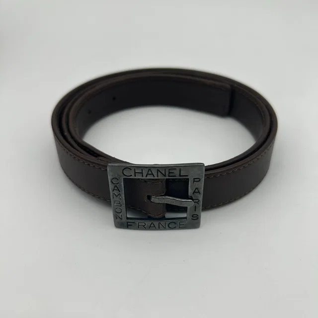 Chanel Belt Leather Black in Black Leather from The Reluxe