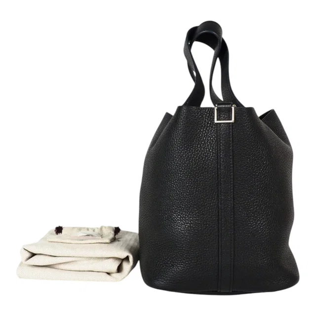 Hermès Black Picotin 22 in Clemence Leather Bag in Black Clemence leather from Luxury Promise