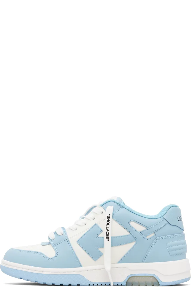 Off-White White & Blue Out Of Office Sneakers, photo 3 of 5 from SSENSE