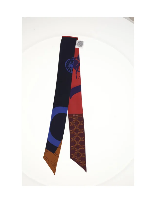 Celine Silk Lavallière Scarf — Red Scarfs in Red Silk from HEWI