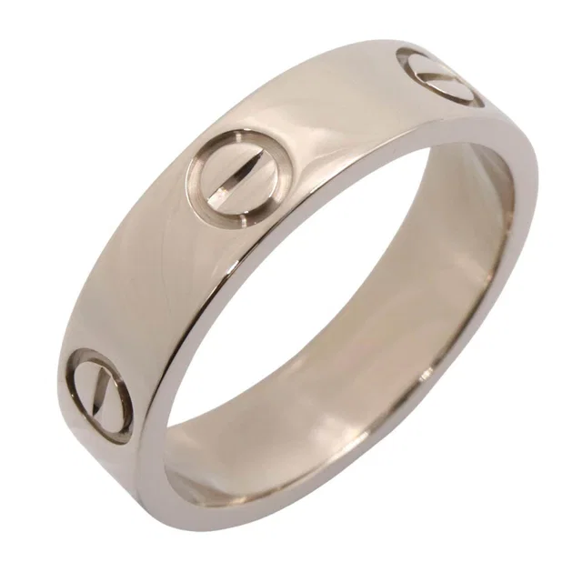 Cartier Love Au750 White Gold Ring Size 15 in White from LuxUness