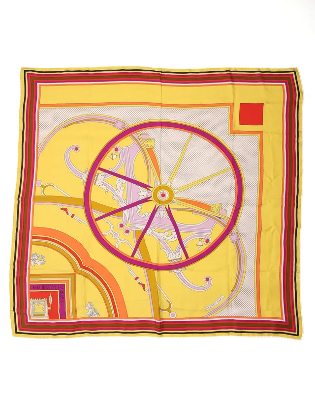 Hermès Carré 90 Washington’s Carriage Silk Scarf in Silk from A Retro Tale, photo 2 of 2