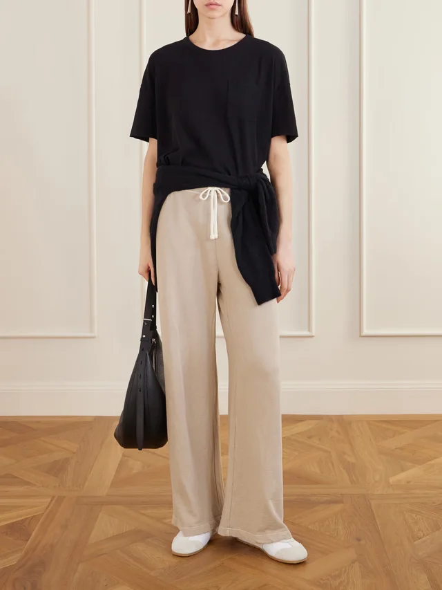 JAMES PERSE Cropped cotton-blend jersey T-shirt in Black, photo 2 of 2 from NET-A-PORTER (Canada)