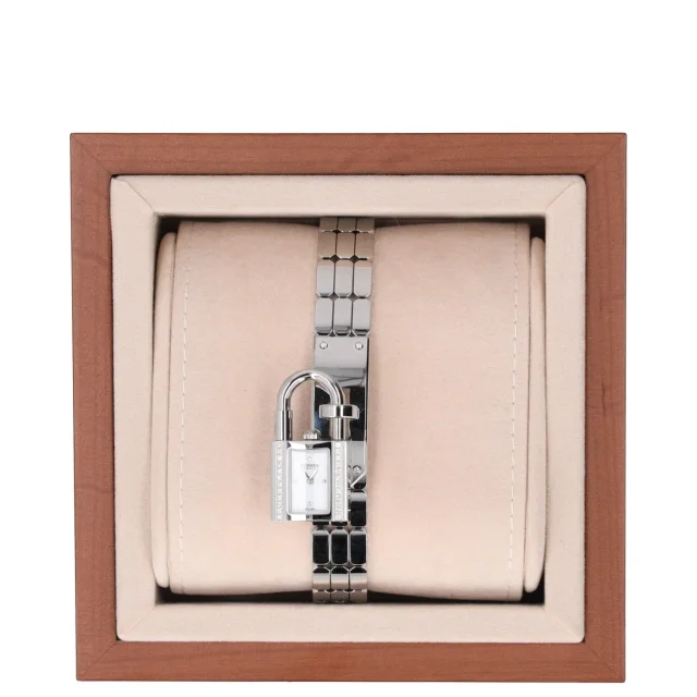 Hermès Kelly Watch, Mini model, 16 mm & Kelly Watch Clochette Lanyard Necklace in Box leather from HEWI, photo 25 of 29