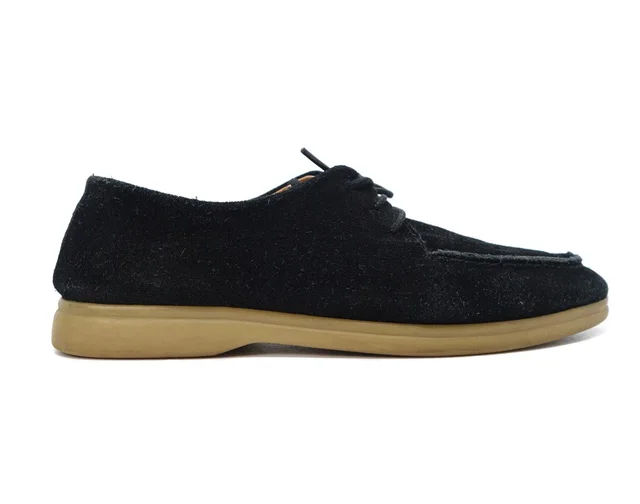 Loro Piana 00s Suede Loafers Vintage in black Suede from Grailed