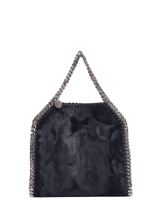 Stella McCartney Falabella Mini Bag — Black Polyester in Black Velvet from HEWI