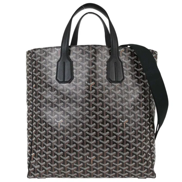 Goyard Black Sac Voltaire 2way Shoulder Tote Handbag in Black Canvas from AMORE Vintage Tokyo