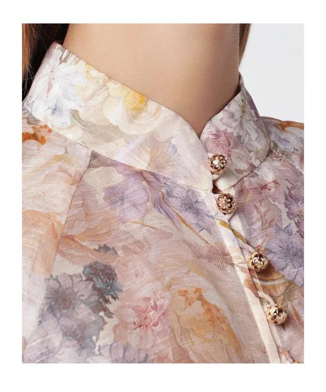 Zimmermann Long-sleeve shirt with a stand-up collar, image 1 of 1 from SENSER