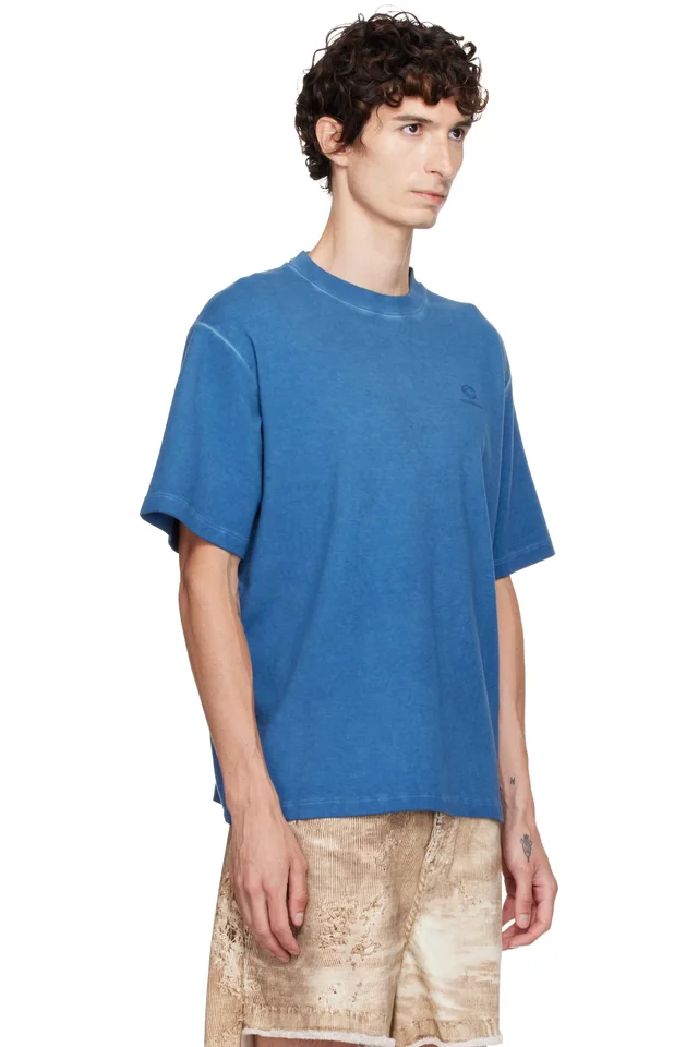 CAMPERLAB Blue Logo Boxy T-shirt, photo 2 of 4 from SSENSE