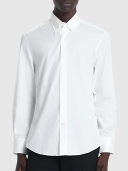 Brunello Cucinelli Cotton twill button down shirt in 100% Cotton, photo 4 of 6 from LUISAVIAROMA