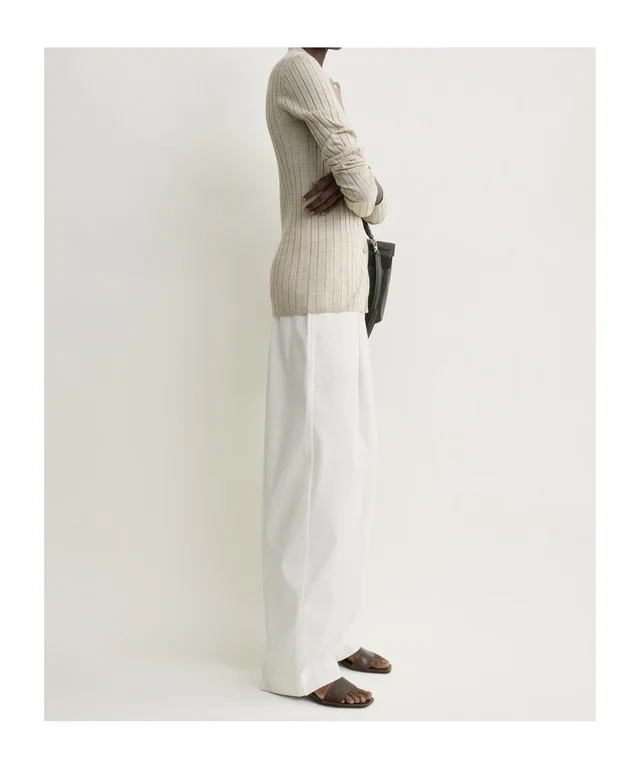 Totême Ribbed-Knit Long Sleeved Cardigan, photo 4 of 6 from SENSER