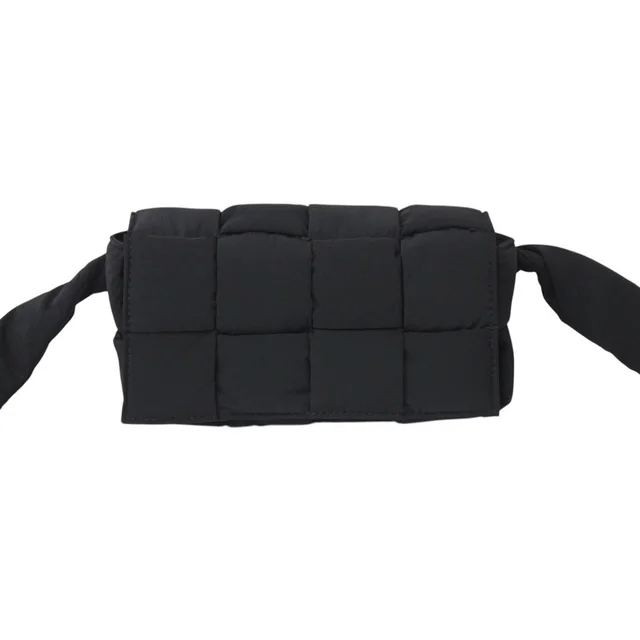 Bottega Veneta Padded Cassette Bag Nylon Maxi Intrecciato Black Shoulder Tech in black Woven leather from Poshmark