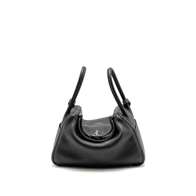 Hermès Lindy 26 Clemence Black SHW stamp U in Black Clemence leather from EMIER