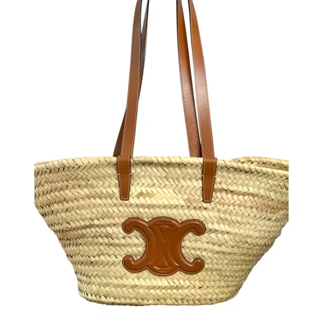 Celine Classic Panier In Palm Leaves And Calfskin in Calfskin from Luxury Promise