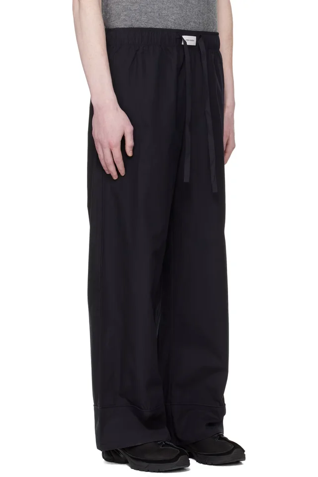 Entire Studios Black Pajama Lounge Pants, photo 2 of 4 from SSENSE