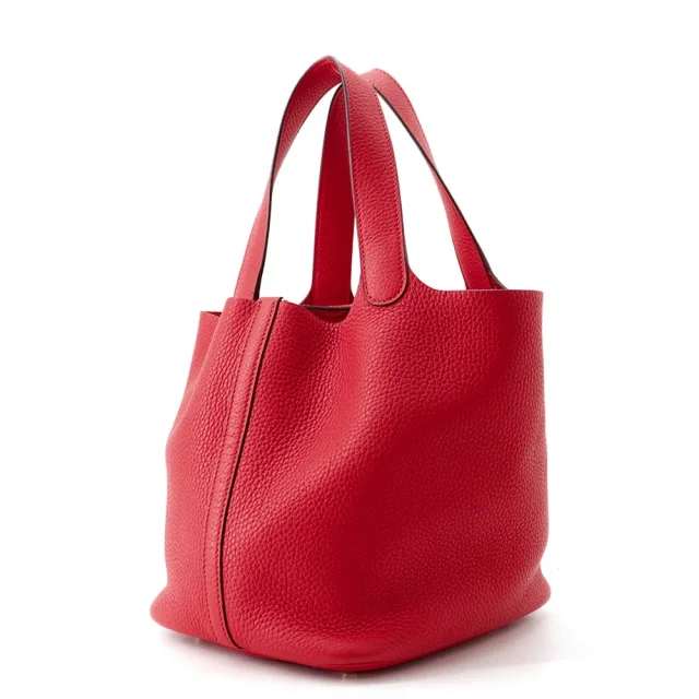 Hermès Picotin Lock Rouge Casaque Taurillon Clemence Size MM in Red Clemence leather from GALLERY RARE, photo 3 of 16