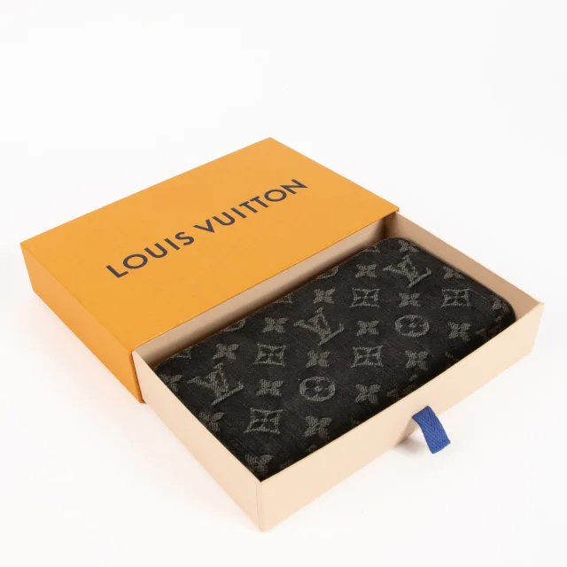 Louis Vuitton Monogram Denim Zippy Wallet in Black Denim from Labellov, photo 2 of 4